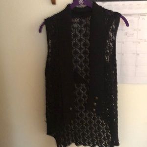 Crochet black sweater